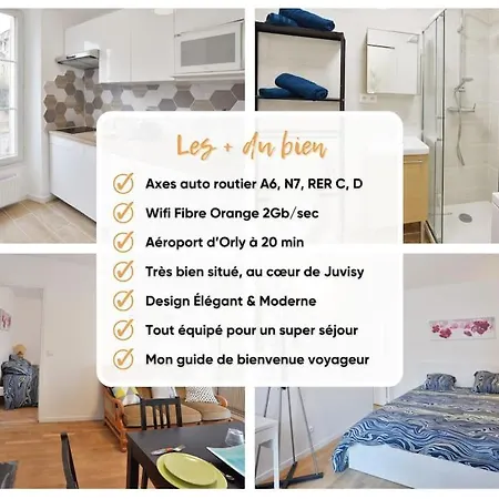 F2 Proche Gare - 5min Rer Orly 15min Apartment Juvisy-sur-Orge